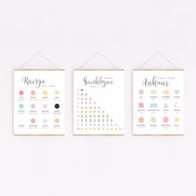 Load image into Gallery viewer, Bilingual Posters: Colors, Shapes, Numbers • Gujarati | Hindi