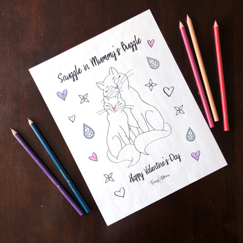 Valentine's Coloring Page • Snuggle in my Buggle